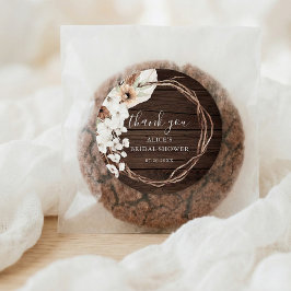 ウッドボ素朴ホフローラブライダルシャワー ラウンドシール