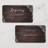 ウッドボ素朴ホフローラ国ブライダル名簿 エンクロージャーカード (正面/裏面)