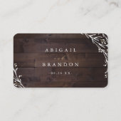 ウッドボ素朴ホフローラ国ブライダル名簿 エンクロージャーカード (裏面)