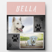 ウッドポー素朴トプリントペットドッグ2写真 フォトプラーク (正面)