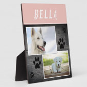 ウッドポー素朴トプリントペットドッグ2写真 フォトプラーク (側面)