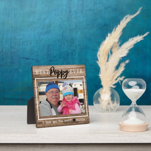 ウッドポ素朴ピ最高のー・エバーおじいちゃん写真 フォトプラーク (インサイチュ)