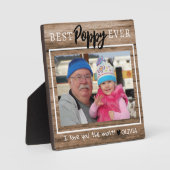 ウッドポ素朴ピ最高のー・エバーおじいちゃん写真 フォトプラーク (正面)