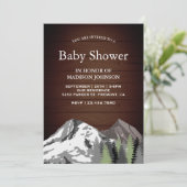 ウッドマウン素朴トフォレスト赤ちゃんシャワー 招待状 (スタンド正面)