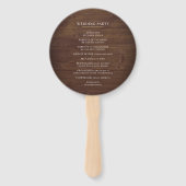 ウッドマグノリア素朴カスタムウェディング ハンドファン (裏面)