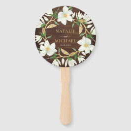 ウッドマグノリア素朴カスタムウェディング ハンドファン