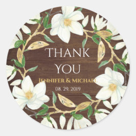 ウッドマグノリア素朴カスタムウェディング ラウンドシール