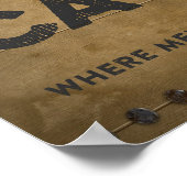 ウッドマンケーブパーソナライズされた ポスター (角)