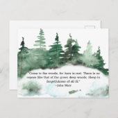 ウッドミ来ア引用文林へ ポストカード (正面/裏面)