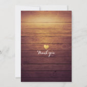 ウッドメイソン素朴ジャイルストリングライトウェディングシャワー 招待状 (裏面)