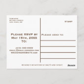 ウッドメイソン素朴ライツブライダルシャワー招待 ポストカード (裏面)