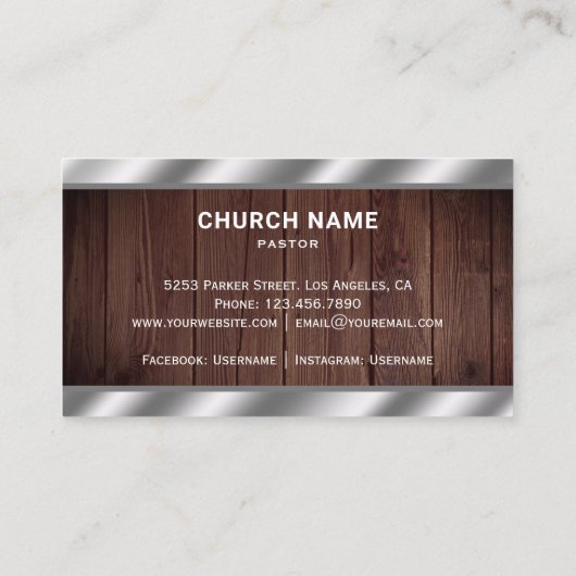 ウッドメタリック素朴イエスキリスト 名刺 (裏面)