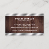 ウッドメタリック素朴マイクVoice Over Artist 名刺 (裏面)