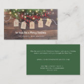 ウッドメリーパイン&ベリーホリデー名刺 名刺 (正面/裏面)