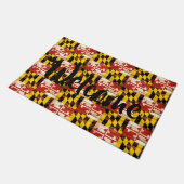 ウッドメリーランド州旗のカスタマイズ可能なドアマット ドアマット (アングル)