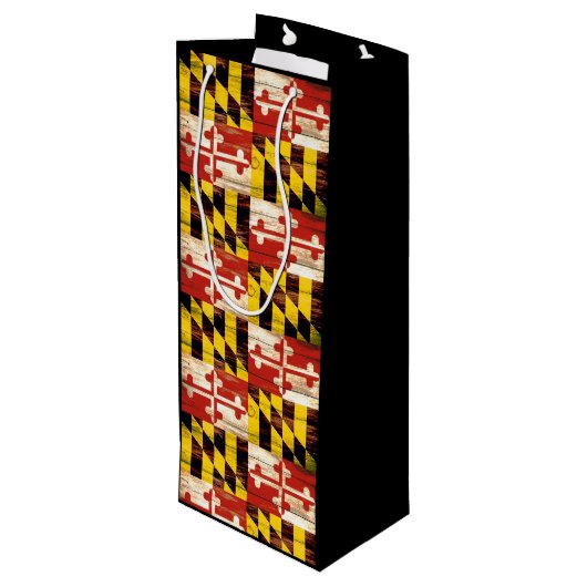 ウッドメリーランド州旗ワイン抱き枕 ワインギフトバッグ (裏面アングル)