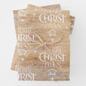 ウッドメリー素朴キストマス出生宗教whi ラッピングペーパーシート (インサイチュ)