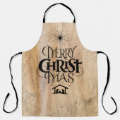 ウッドメリー素朴キリストマスウッドランドクリスチャン エプロン (正面)