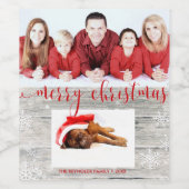 ウッドメリー素朴クリスマスの写真 – ワインラベル (シングルラベル)