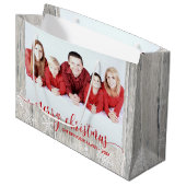 ウッドメリー素朴クリスマスの写真 – 大抱き枕 ラージペーパーバッグ (正面アングル)