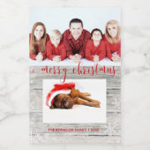 ウッドメリー素朴クリスマスの写真 – 食品ラベル フードラベル (シングルラベル)