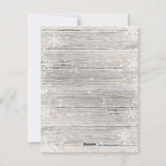 ウッドメリー素朴クリスマスフォトカード シーズンカード (裏面)