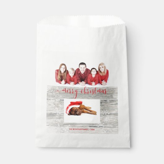 ウッドメリー素朴クリスマスフォト – お気に入りバッグ フェイバーバッグ (正面)