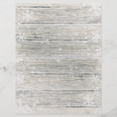 ウッドメリー素朴クリスマス写真文房具紙 (裏面)