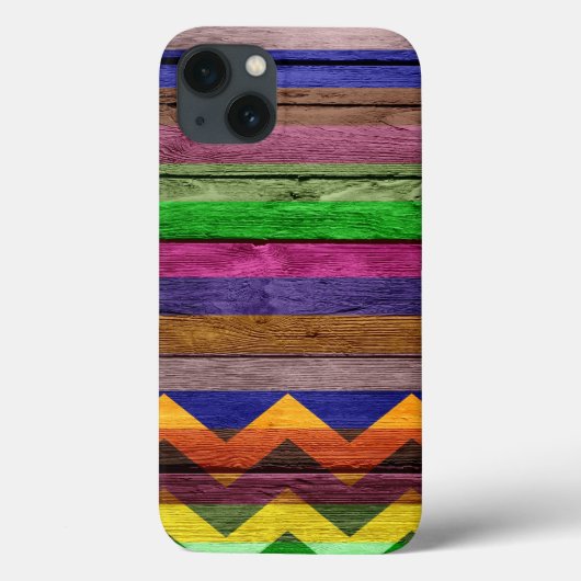 ウッドモダンシェブロンストライプ Case-Mate iPhoneケース (裏面)