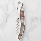 ウッドモダンスタイリッシュコルクねじボトルオープナー ソムリエナイフ (正面)