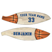 ウッドモダンプレイヤー名チーム番号 バスケットボール (パネル)