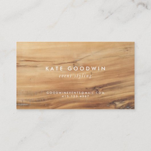 ウッドモダンミニマルシンプルリスト 名刺 (裏面)