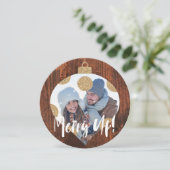 ウッドモダン水玉模様クリスマスオーナメント写真 (スタンド正面)