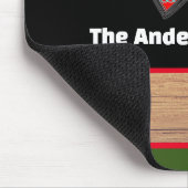 ウッドモダン素朴ハート名前をカスタムする マウスパッド (コーナー)