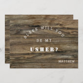 ウッドモダン素朴、君は僕のアッシャーのカードか ノートカード (正面/裏面)