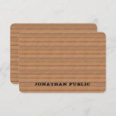 ウッドモノグラムのルックテンプレート動揺して文字 ノートカード (正面/裏面)