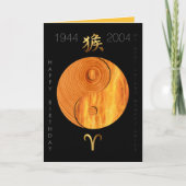 ウッドモンキー1944 2004ファイアアリーズ〔占星術の〕十二宮図誕生日C カード (正面)