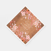 ウッドモ素朴チワイルドフラワーズ結婚フローラ スタンダードランチョンナプキン (角)