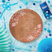 ウッドモ素朴チワイルドフラワーズ結婚フローラ ペーパープレート (パーティー)