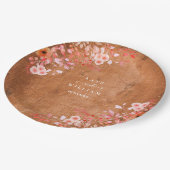 ウッドモ素朴チワイルドフラワーズ結婚フローラ ペーパープレート (アングル)