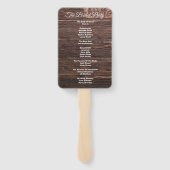 ウッドユニークバ素朴ン結婚式 プログラムハンドファン ハンドファン (裏面)