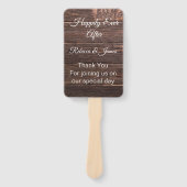 ウッドユニークバ素朴ン結婚式 プログラムハンドファン ハンドファン (正面)