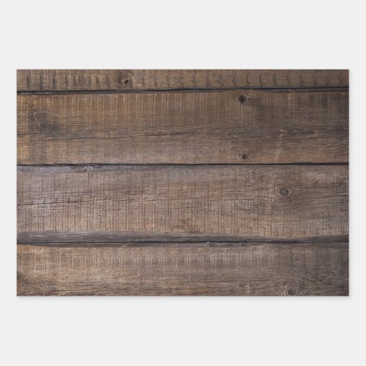 ウッドユニーク素朴ウェディングパーティー ラッピングペーパーシート (正面3)