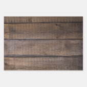 ウッドユニーク素朴ウェディングパーティー ラッピングペーパーシート (正面)