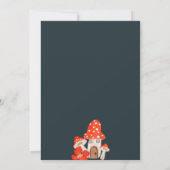 ウッドラお洒落キッシュルームフローラの赤ちゃんシャワー 招待状 (裏面)