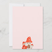 ウッドラお洒落キッシュルームフローラの赤ちゃんシャワー 招待状 (裏面)