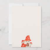 ウッドラお洒落キッシュルームフローラの赤ちゃんシャワー 招待状 (裏面)