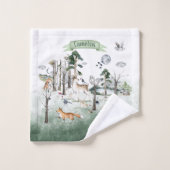 ウッドラお洒落ンドの動物のカスタマイズ バスタオルセット (ウォッシュタオル)