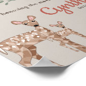 ウッドラお洒落ンドの動物の歓迎サイン ポスター (角)