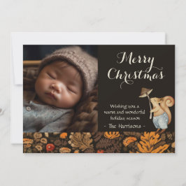 ウッドラお洒落ンドの森のクリスマスフォト シーズンカード